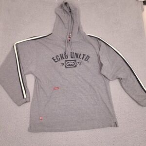 Ecko Unltd Hoodie Mens XL‎ Y2K Skater Rhino Spellout Graphic Grunge Sweatshirt